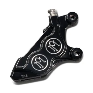 Performance Machine PM, 4-p 08-up 125x4b caliper. Bolt-on, right front. Black CC