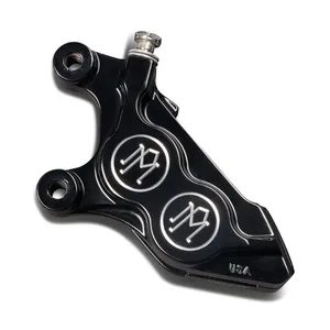 Performance Machine PM, 4-p 08-up 125x4b caliper. Bolt-on, left front. Black CC