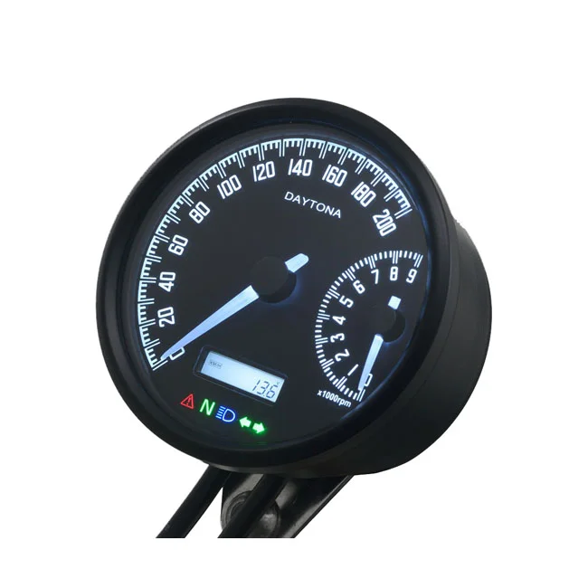 Daytona Velona speedo & tachometer 80mm 200 Kmh/9000rpm