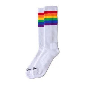 American Socks American Socks Rainbow Pride Mid High classic socks white