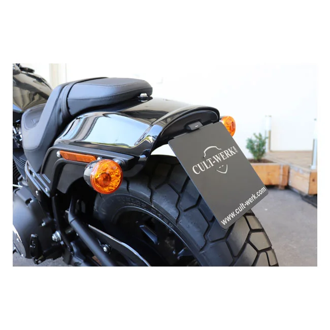 Cult-Werk Center license plate bracket. Black