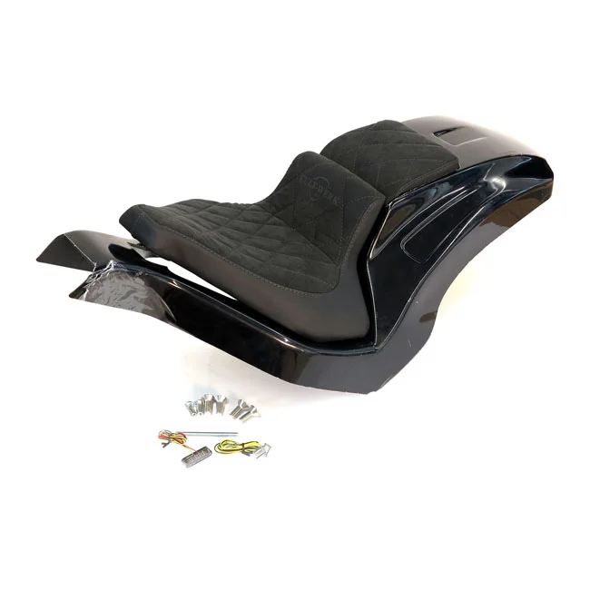 Cult-Werk Softail wide fender kit ''Racing''. 2-up seat