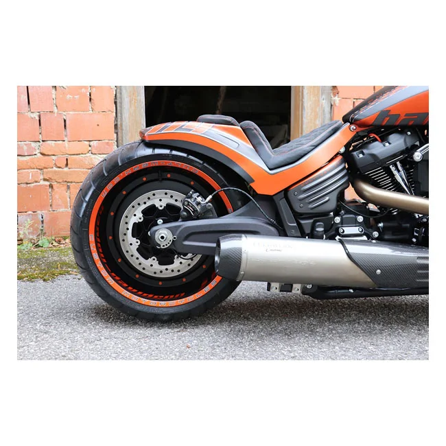 Cult-Werk Softail wide fender kit ''Racing''. 2-up seat