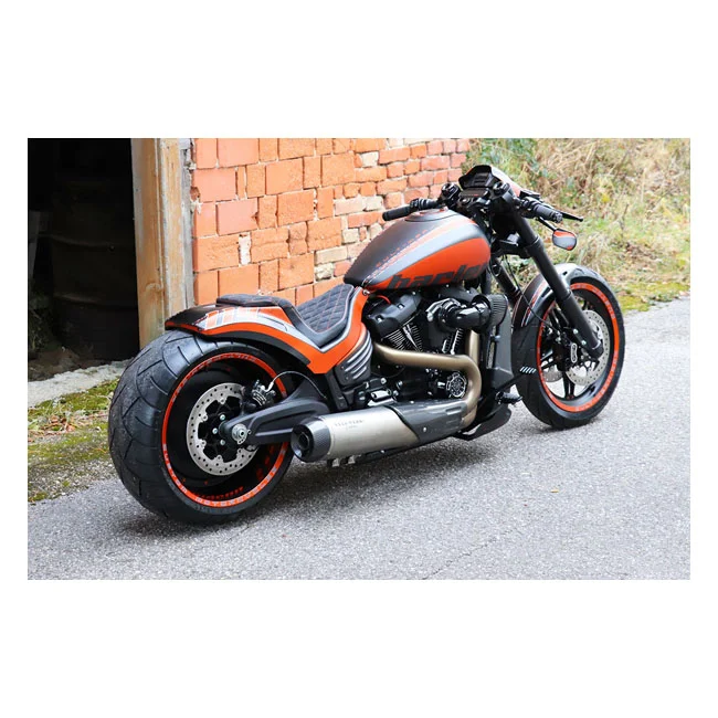 Cult-Werk Softail wide fender kit ''Racing''. 2-up seat