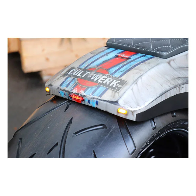 Cult-Werk Softail wide fender kit ''Racing''. 2-up seat