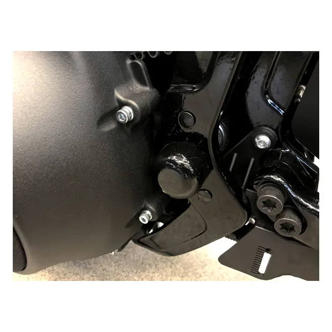 Killer Custom Custom, swingarm axle cover set. Gloss black