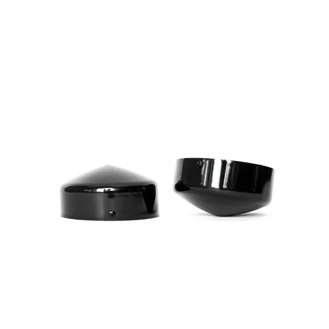 Killer Custom Custom, fork tube cap bolt cover set. Black. 2-piece
