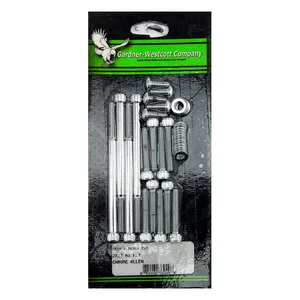 Gardner-Westcott GW, primary & derby cover hardware kit. Chrome