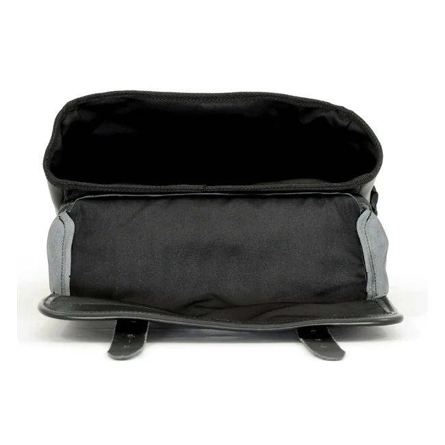 Longride ''Classic'''' waxed cotton saddlebag. Black