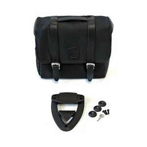 Longride Longride, click-on Classic saddlebag waxed cotton. Black