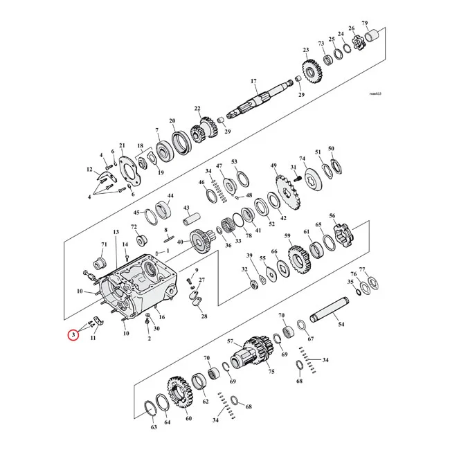 MCS Screw, countersunk head. bumper plate kickstarter - 1864B