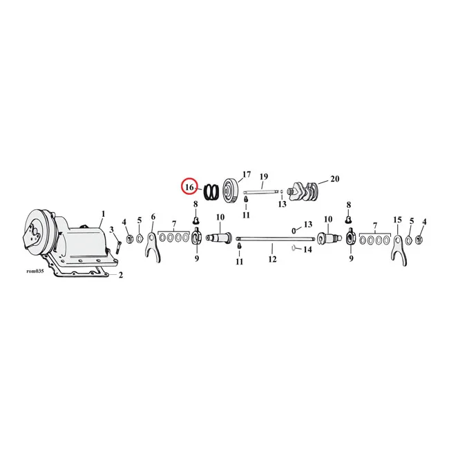 MCS Spring, shifter gear / starter clutch - 33390-26