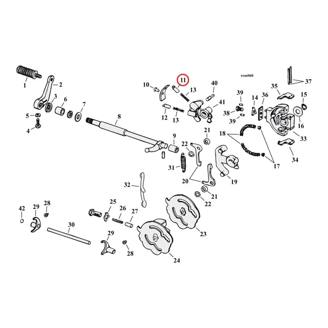 MCS Shifter pawl, left. without spring - 34477-53