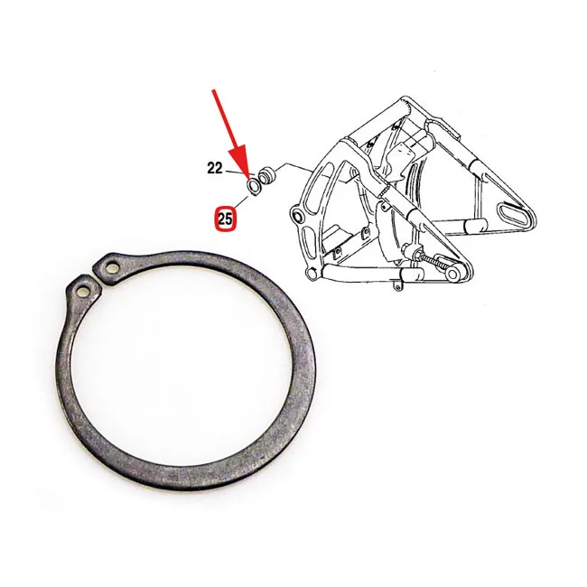 MCS Retaining ring, swingarm bearing - 11158