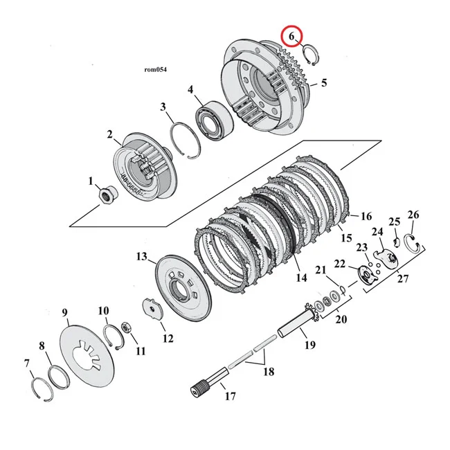 MCS Retaining ring, clutch bearing - 37904-90