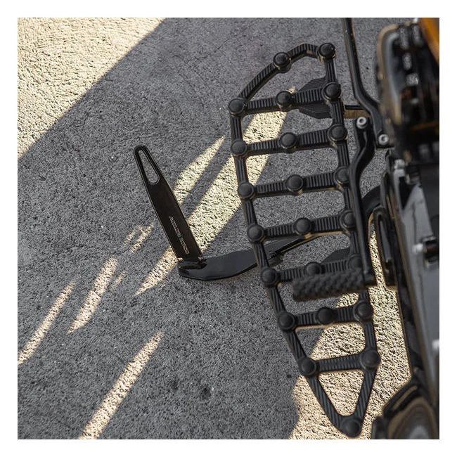 Arlen Ness Ness, bagger kickstand tab extension. Black