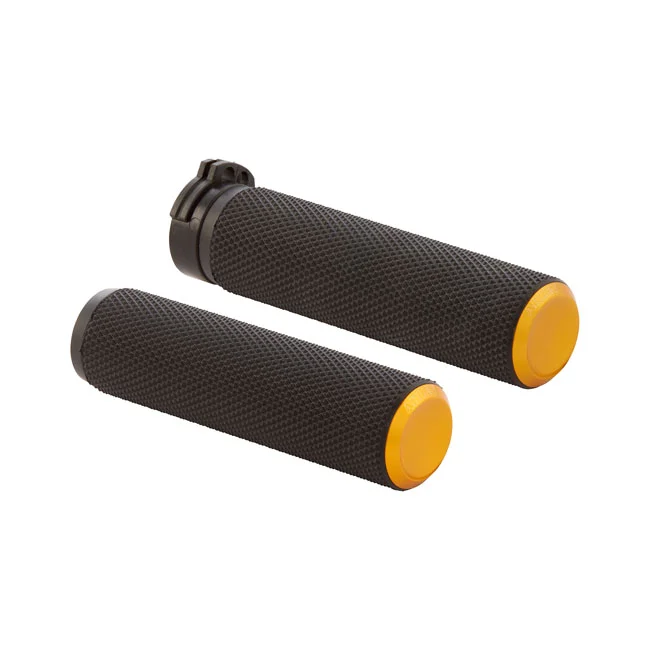 Arlen Ness GRIPS - KNURLED - CABLE - GOLD