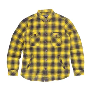 MCS MCS Worker flanel shirt yellow/grey