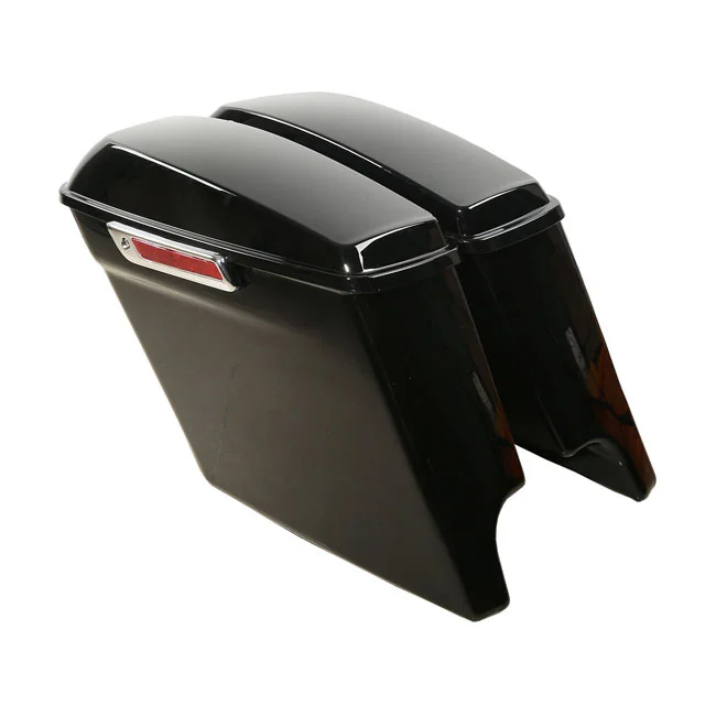 MCS 5" down extended saddlebag set. Black - 591069