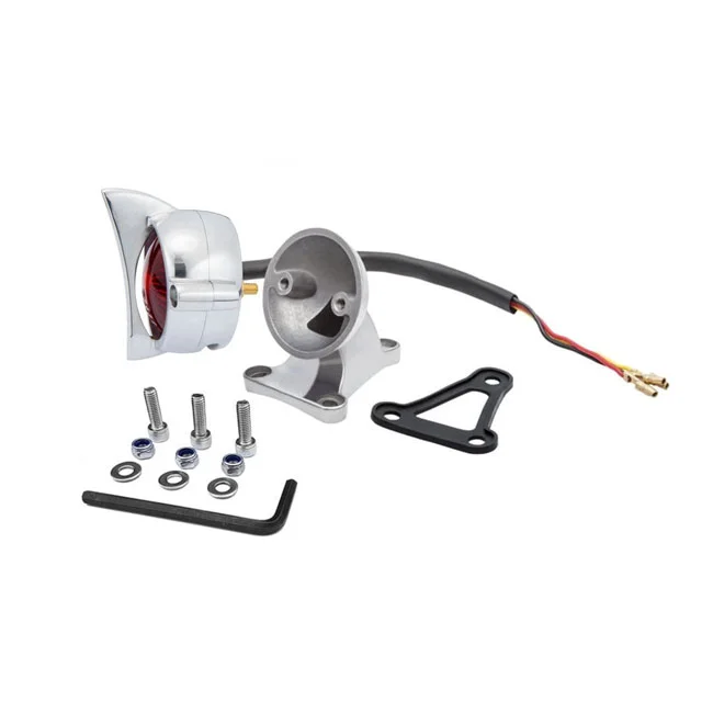 Motone Cuda taillight & fender mount kit. Polished. ECE
