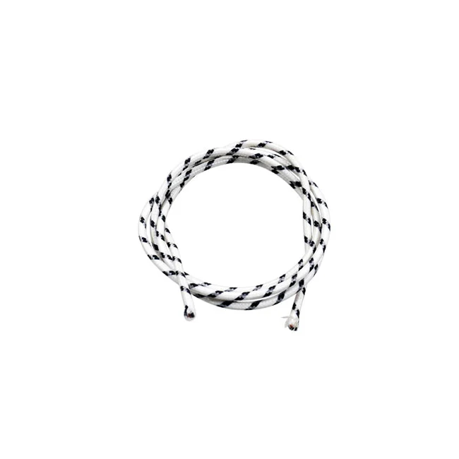 MCS Classic cloth covered wiring, 25ft. roll. White/black - 592643