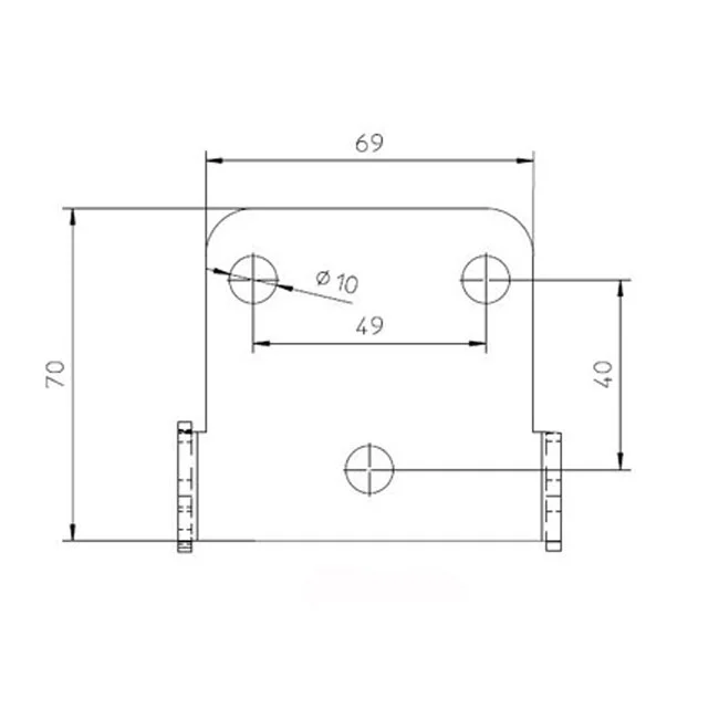 Zieger Under fender license plate bracket kit. Pro3