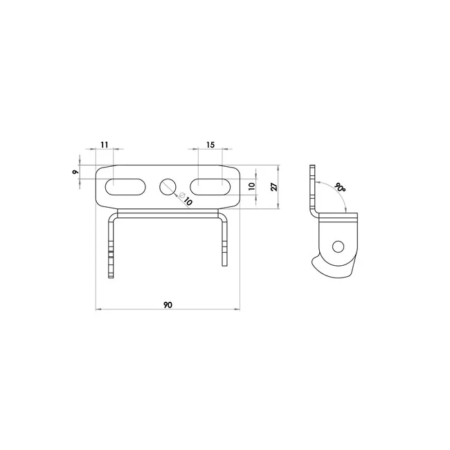 Zieger Under fender license plate bracket kit. Pro7