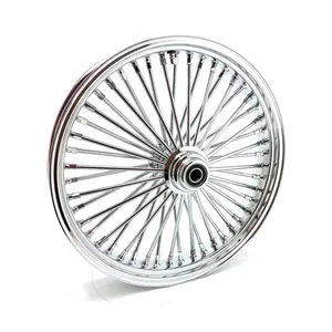 MCS MCS radial 48 fat spoke front wheel 3.50 x 21 SF chrome