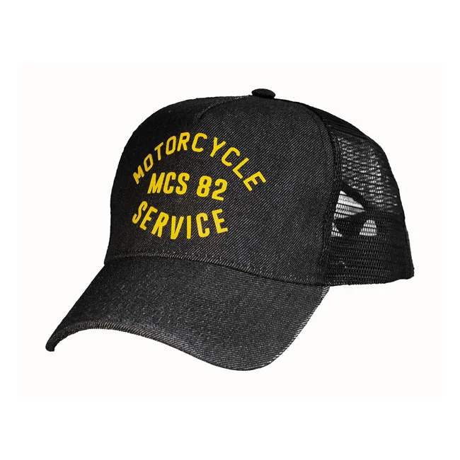 MCS Service Trucker cap black denim - 593711