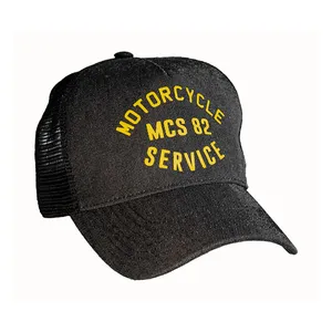 MCS MCS Service Trucker cap black denim