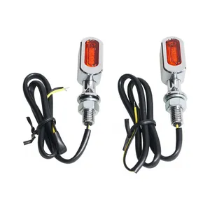 MCS Fastline, LED turn signal set. Chrome, amber lens