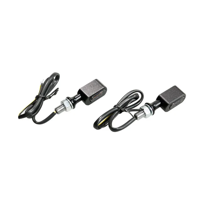 MCS Fastline, LED turn signal set. Black, smoke lens - 597580