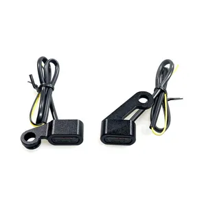 MCS Fastline, below bar LED turn signal set. Black, smoke lens