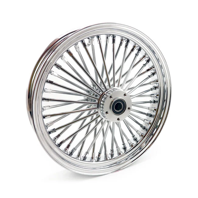 MCS Radial 48 fat spoke front wheel 3.50 x 18 DF chrome - 597898