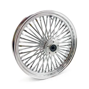 MCS MCS radial 48 fat spoke front wheel 3.50 x 18 DF chrome