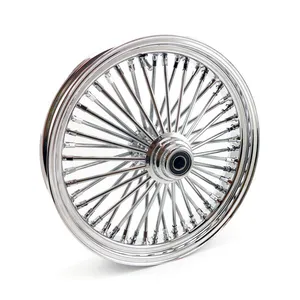 MCS MCS radial 48 fat spoke front wheel 3.50 x 18 SF chrome