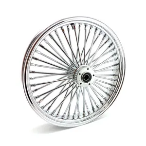 MCS MCS radial 48 fat spoke front wheel 3.50 x 21 DF chrome