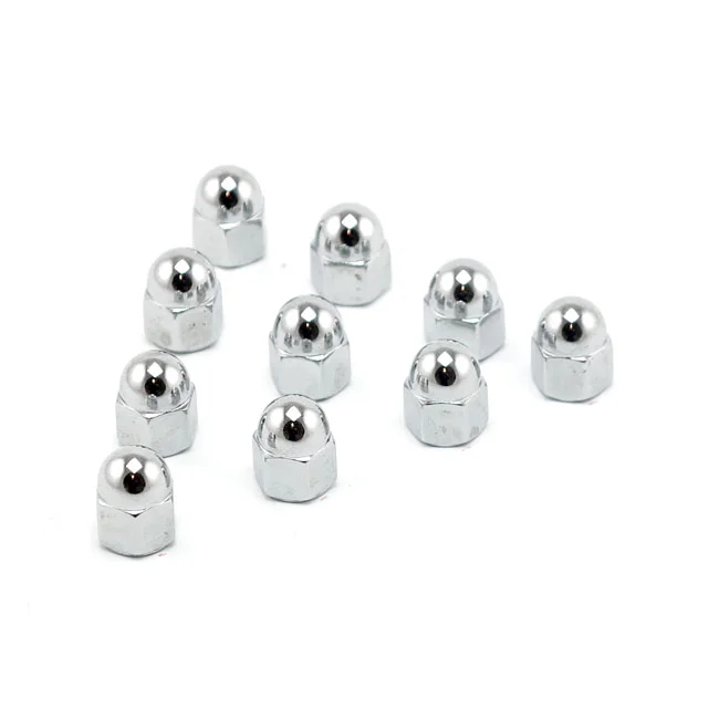 Colony 1/2-20 acorn nuts chrome. Low Crown