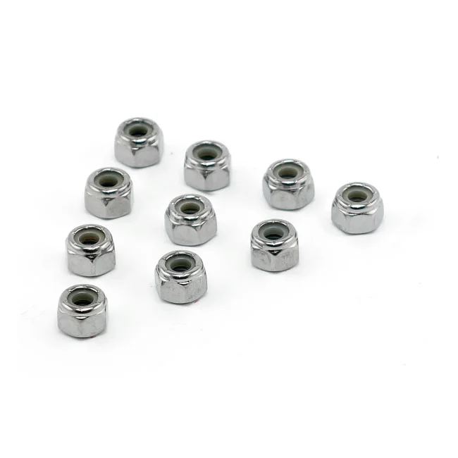 Colony 10-32 nylon insert lock nuts chrome