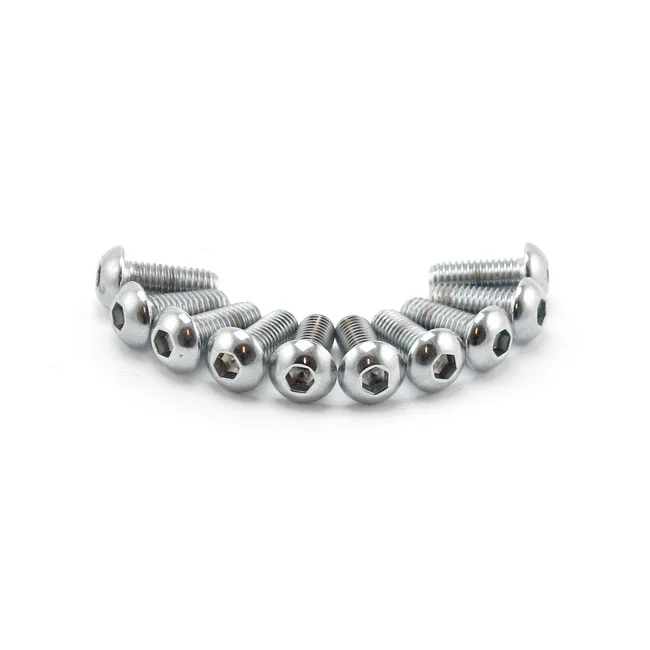 Colony 6mm x 12mm button head allen bolts chrome