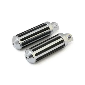 MCS Rail foot pegs small diameter. Chrome w/rubber inlays