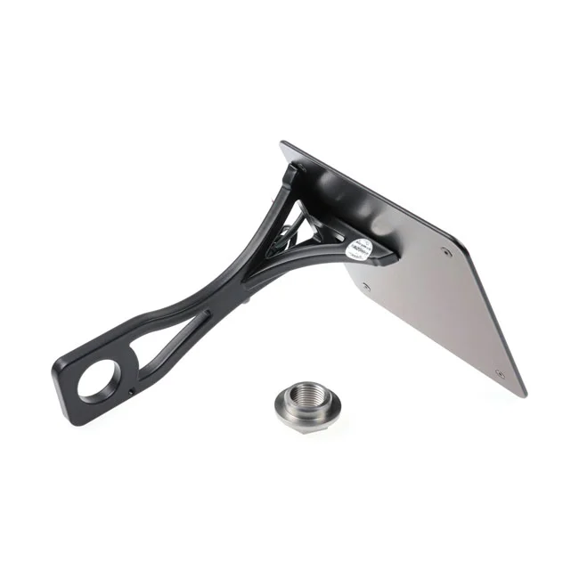 Cult-Werk Side mount license plate bracket, black. Italy