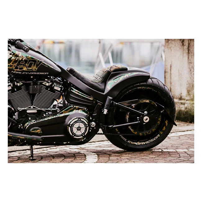 Cult-Werk Softail wide fender kit ''Racing''. 2-up seat