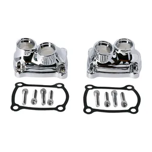 MCS M8 tappet block cover set. Chrome