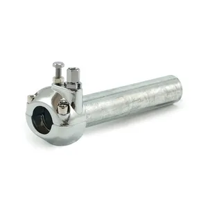 MCS Universal metal throttle grip 7/8" handlebars, chrome