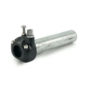 MCS Universal metal throttle grip 7/8" handlebars, black