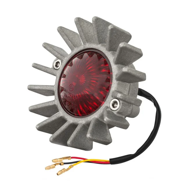 Motone Big Fin LED taillight. Shot blast, no bracket. ECE