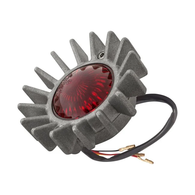 Motone Big Fin LED taillight. Shot blast, no bracket. ECE