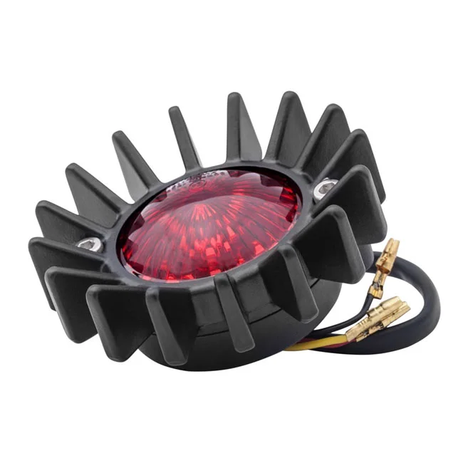 Motone Big Fin LED taillight. Black, no bracket. ECE