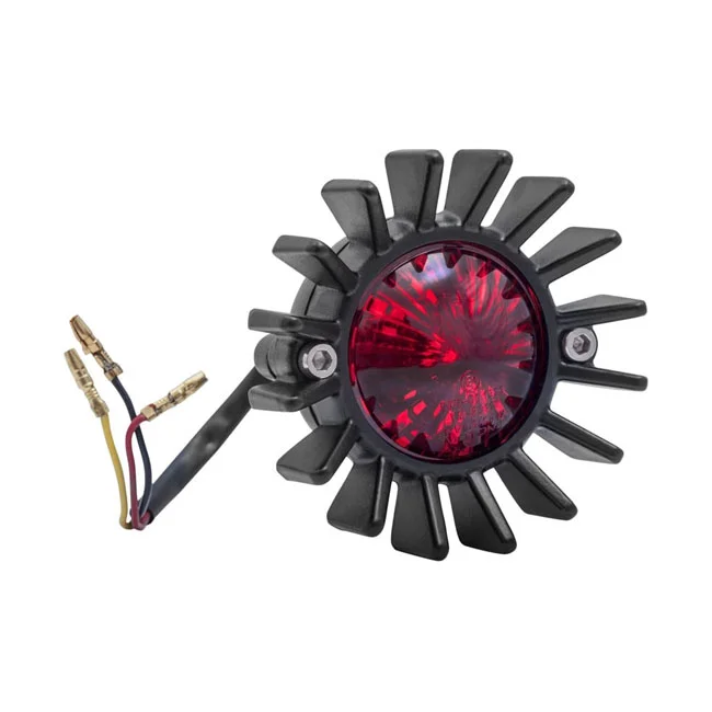 Motone Big Fin LED taillight. Black, no bracket. ECE